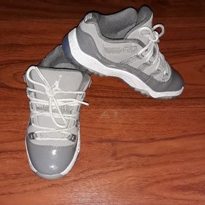 Grey and white Jordan's. Size 12C.